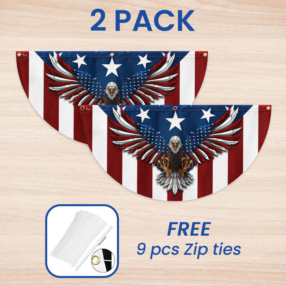 Flagwix American Flag - Veterans Day Flag, Eagle with the American Flag - Patriotic Bunting 3-Day Shipping