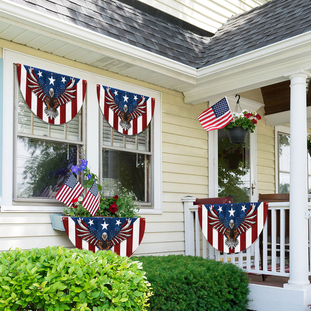 Flagwix American Flag - Veterans Day Flag, Eagle with the American Flag - Patriotic Bunting 3-Day Shipping