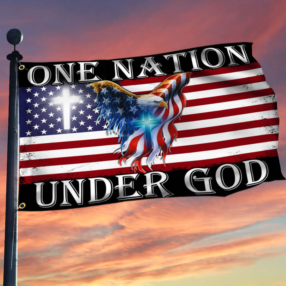 One Nation Under God American Eagle Grommet Flag THB3602GFv2 3-Day Shipping