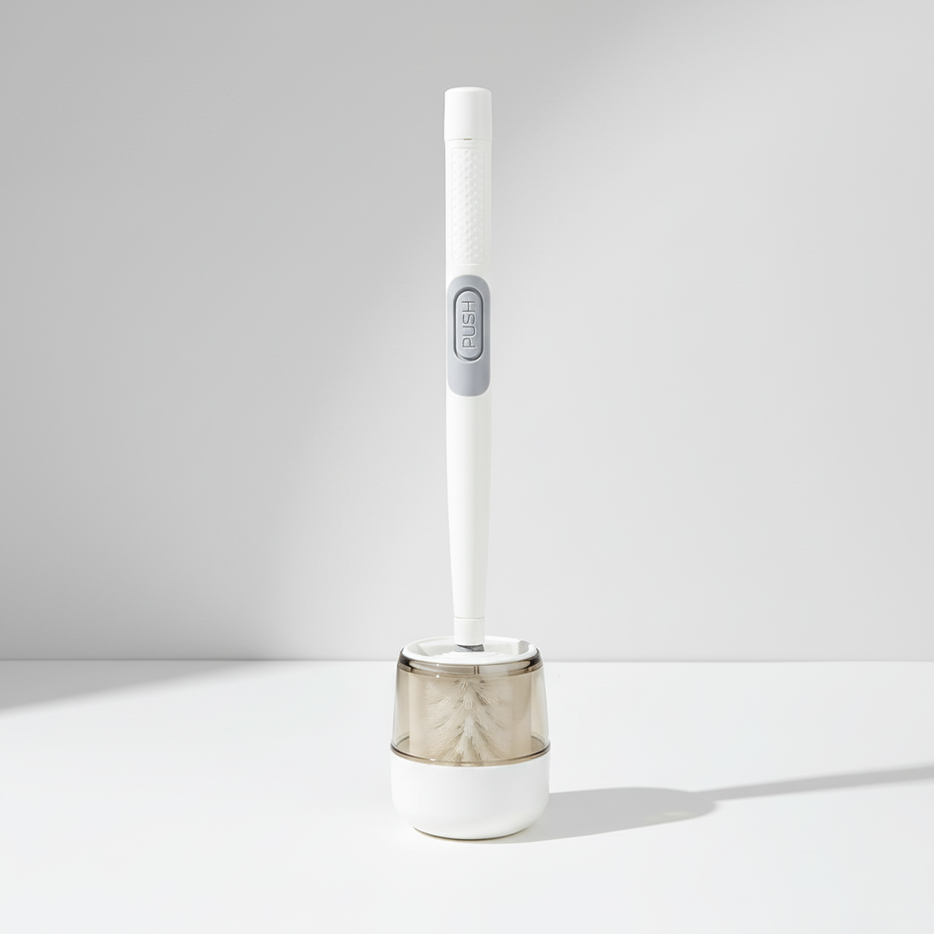 Ergonomic Toilet Brush with Holder - GlideScrub