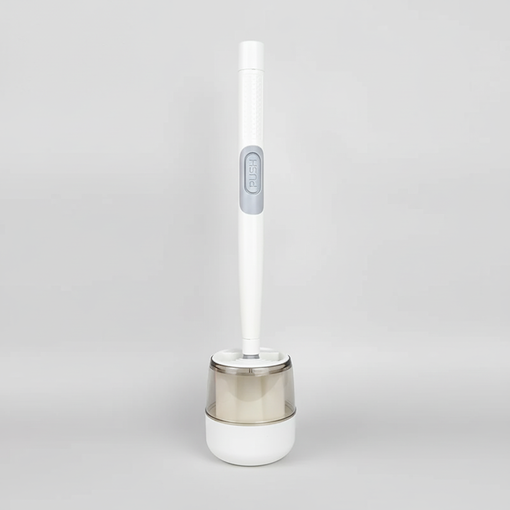 Ergonomic Toilet Brush with Holder - GlideScrub