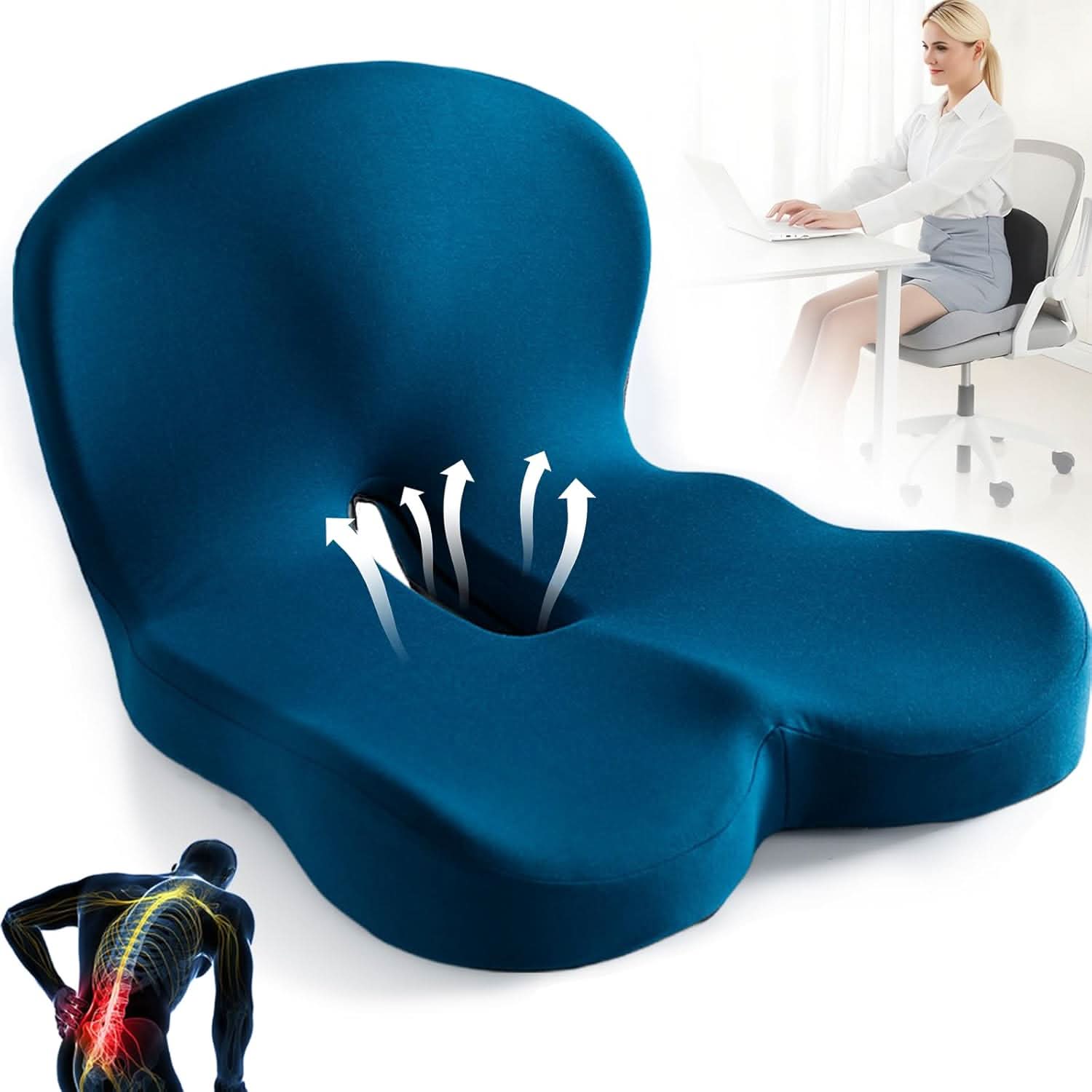 BowLift | Ergonomic Seat Cushion with Lumbar Support