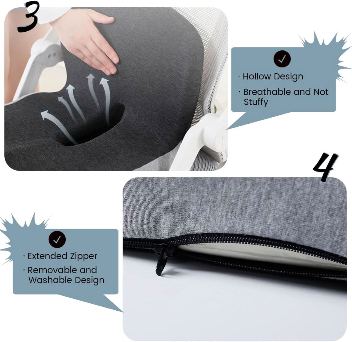BowLift | Ergonomic Seat Cushion with Lumbar Support