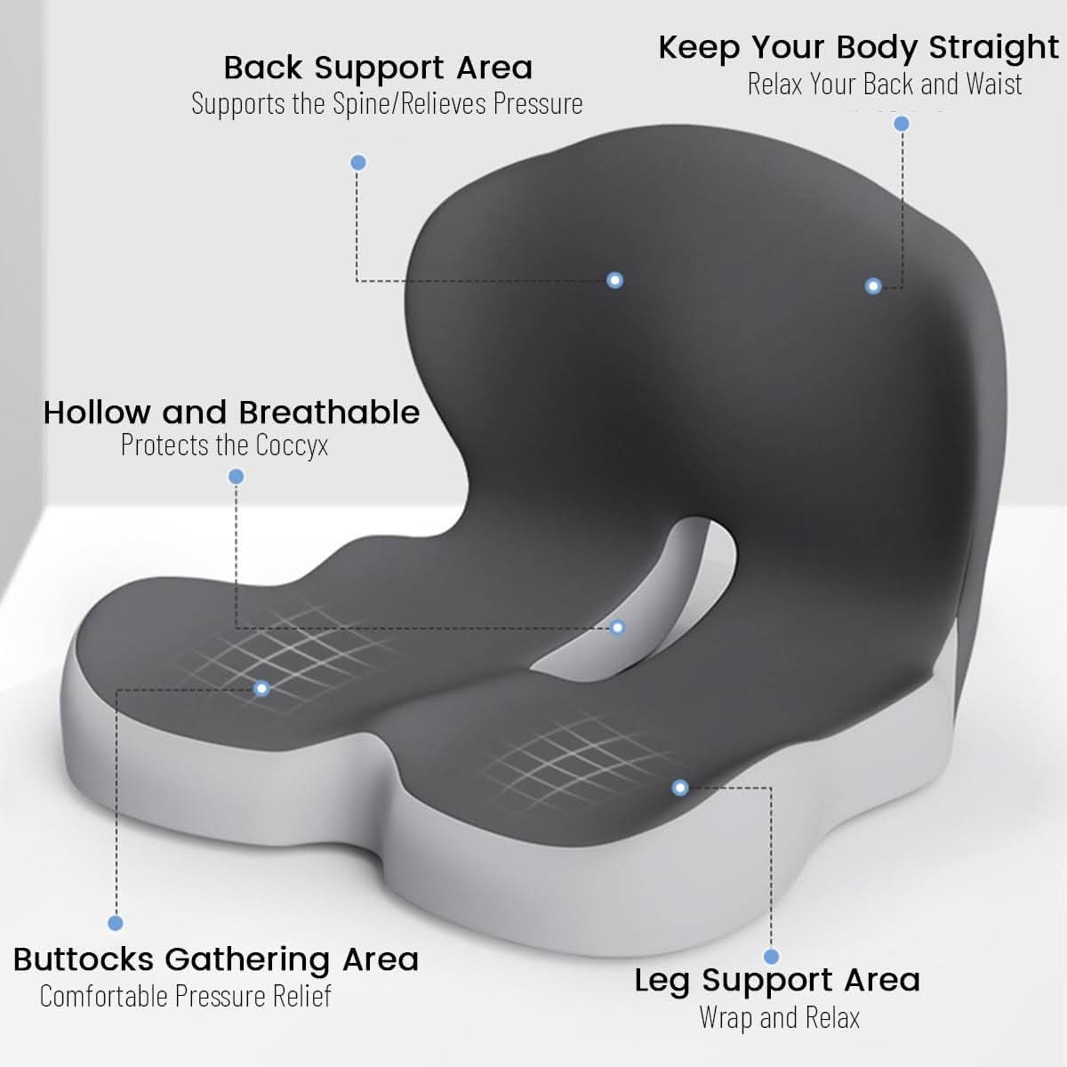 BowLift | Ergonomic Seat Cushion with Lumbar Support