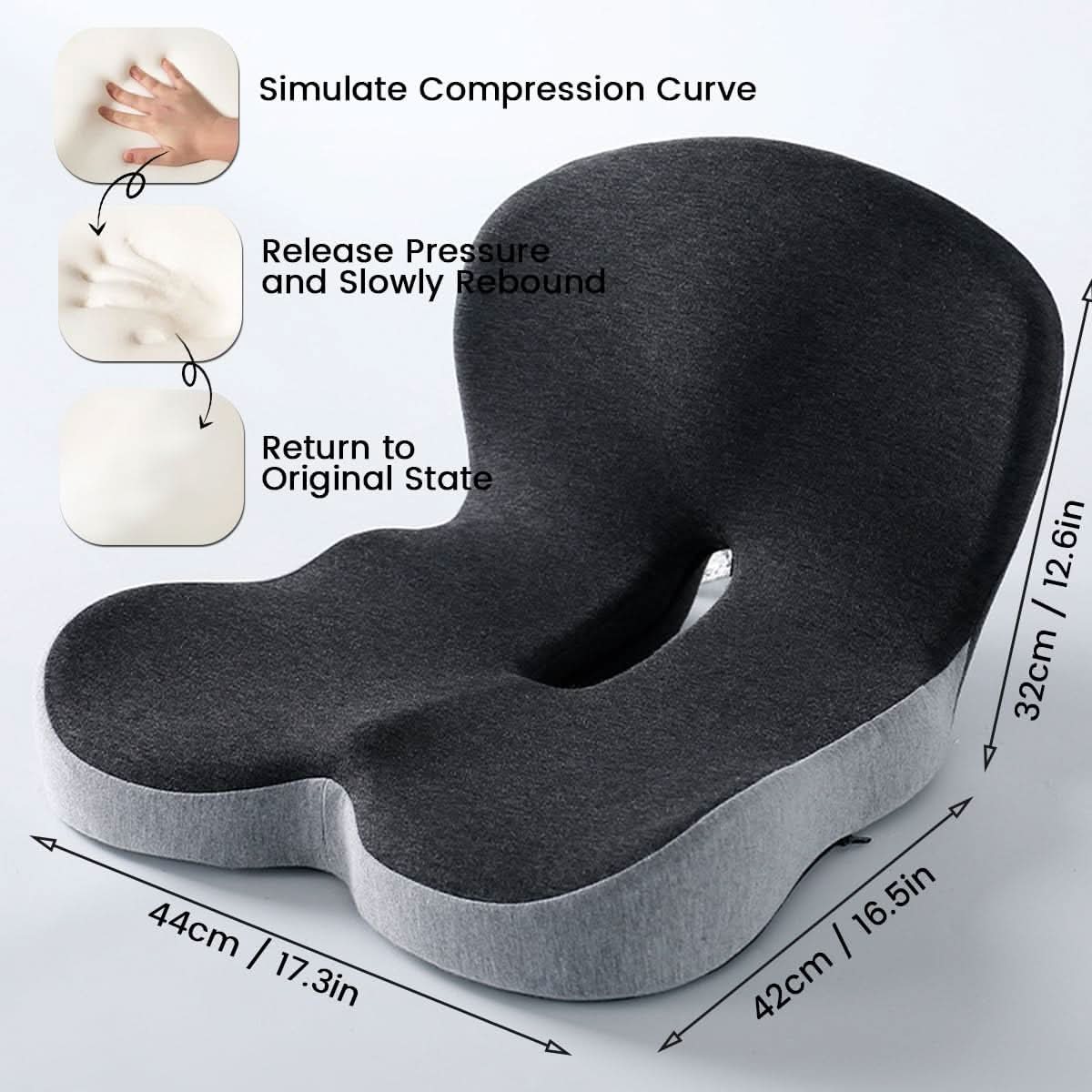 BowLift | Ergonomic Seat Cushion with Lumbar Support