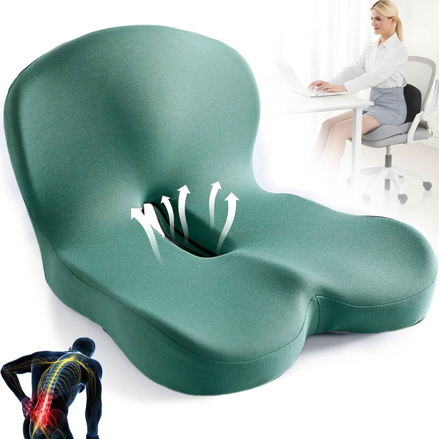 BowLift | Ergonomic Seat Cushion with Lumbar Support