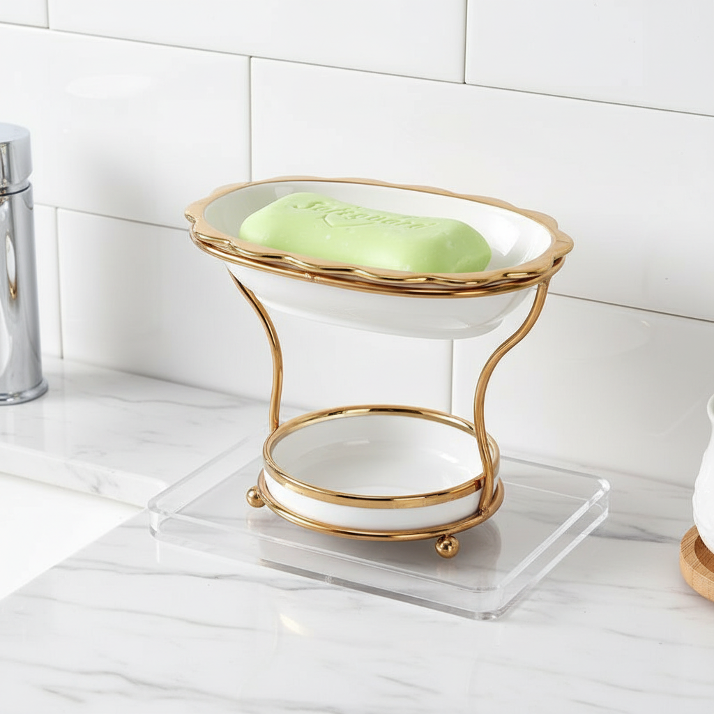Raised Soap Dish Porcelain - DryGrace