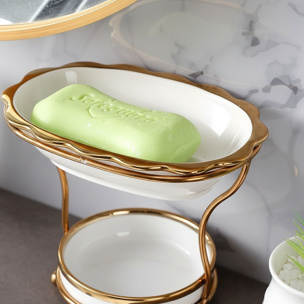 Raised Soap Dish Porcelain - DryGrace