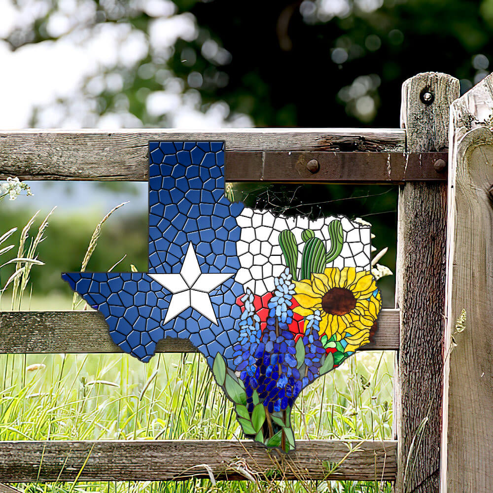 Texas Bluebonnet Metal Sign – Rustic Charm for Your Home or Garden |