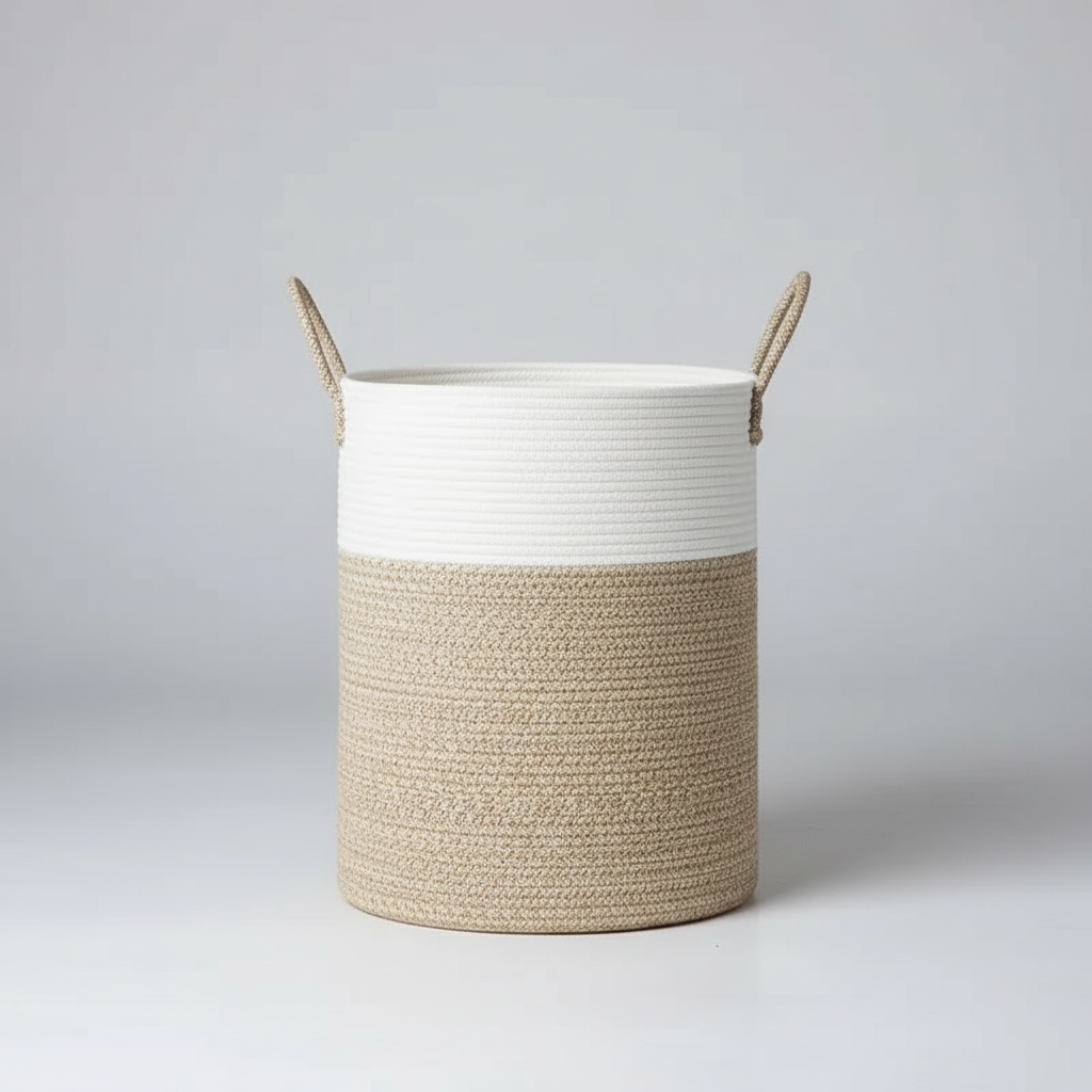 Folding Round Laundry Basket - TidyLoop
