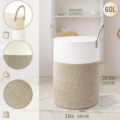 Folding Round Laundry Basket - TidyLoop