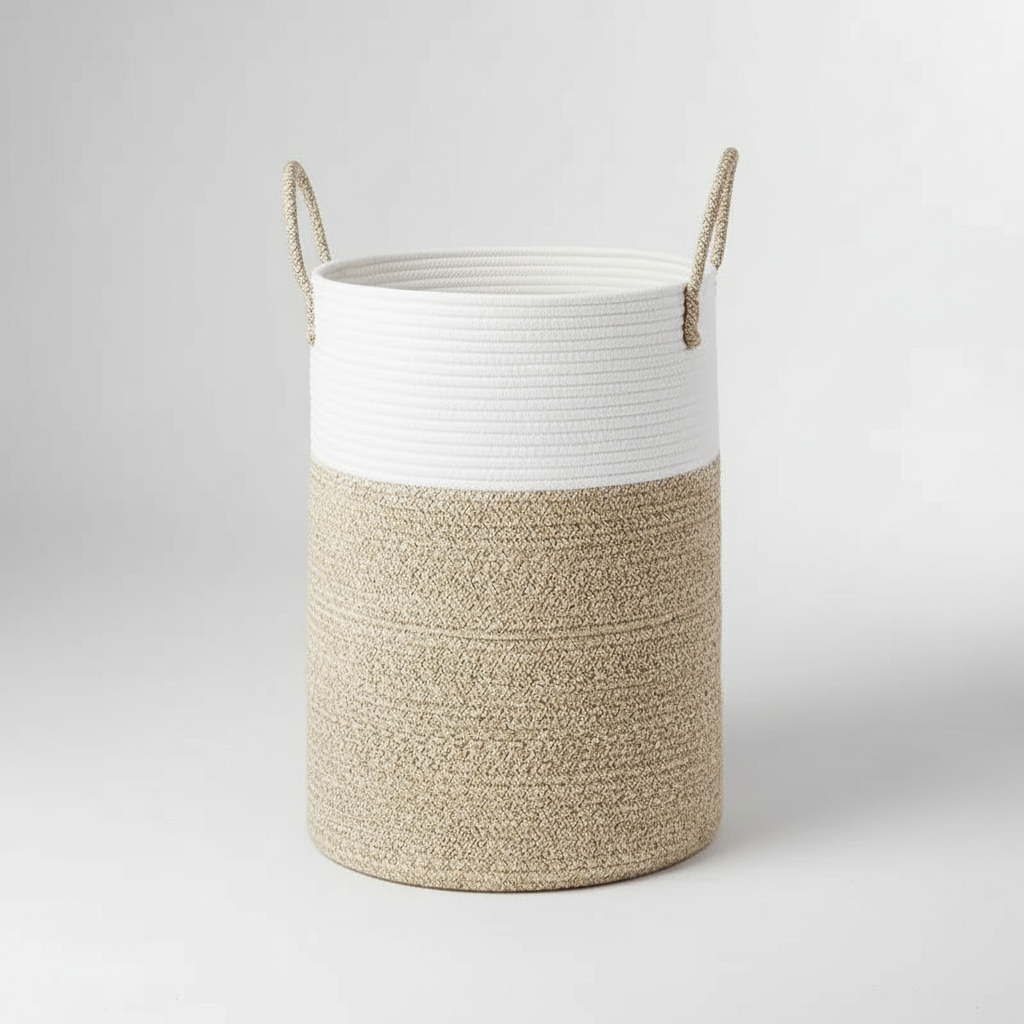 Folding Round Laundry Basket - TidyLoop