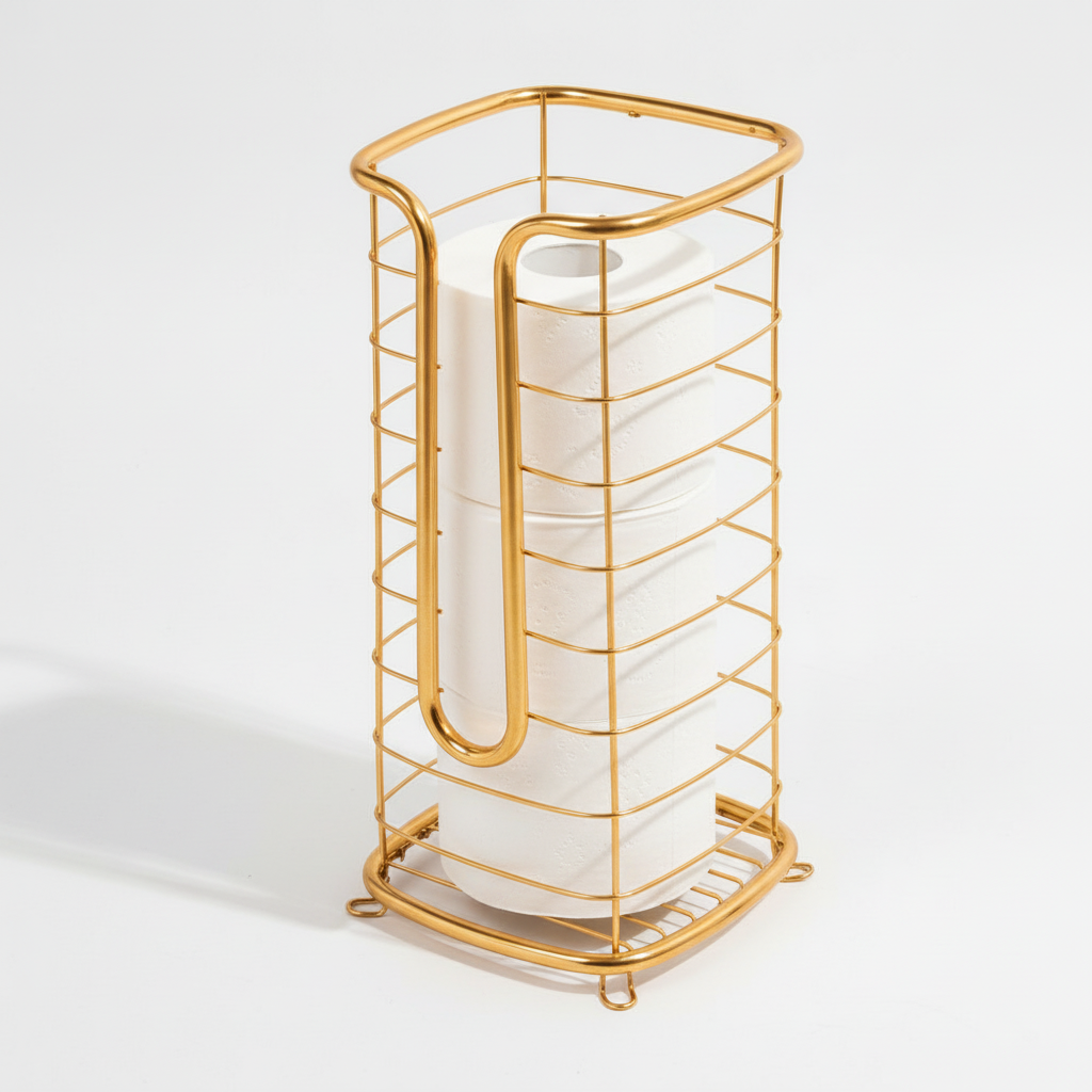 Freestanding roll holder made of stainless steel - PaperNest