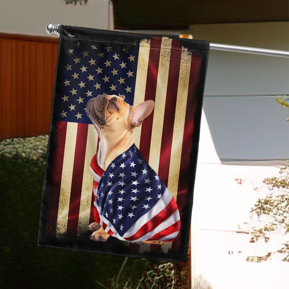 French Bulldog American Flag - Wrapped in Glory Flag 3-Day Shipping