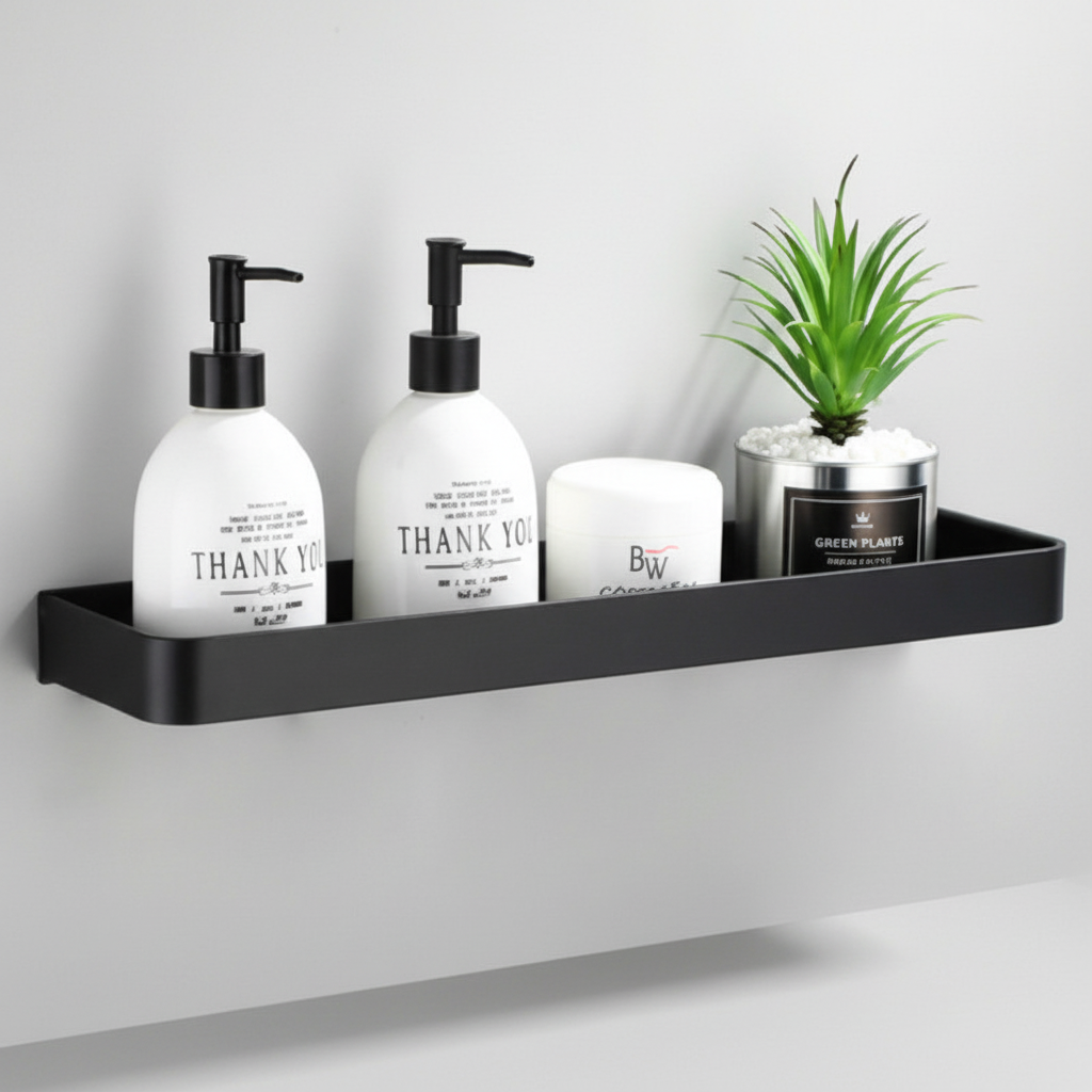 Lacquered stainless steel bathroom shelf - SpaceGleam