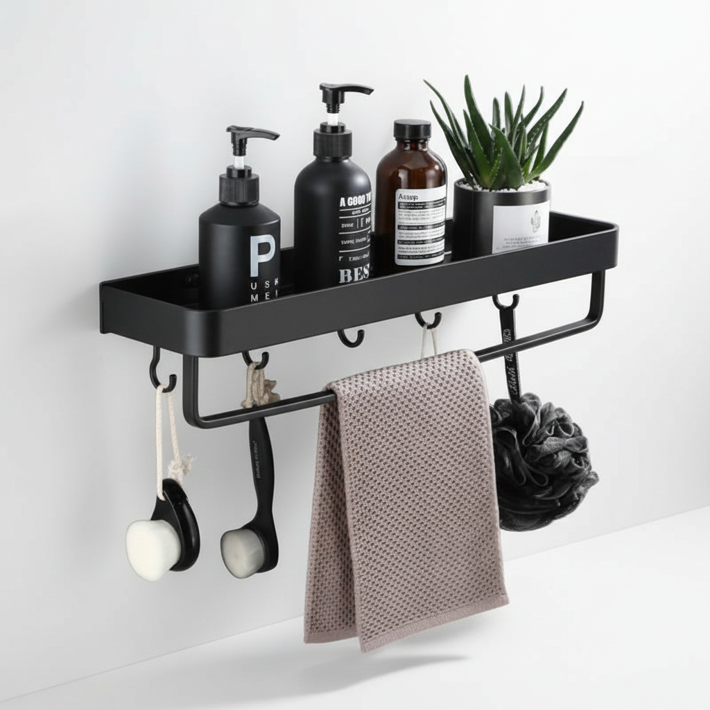 Lacquered stainless steel bathroom shelf - SpaceGleam