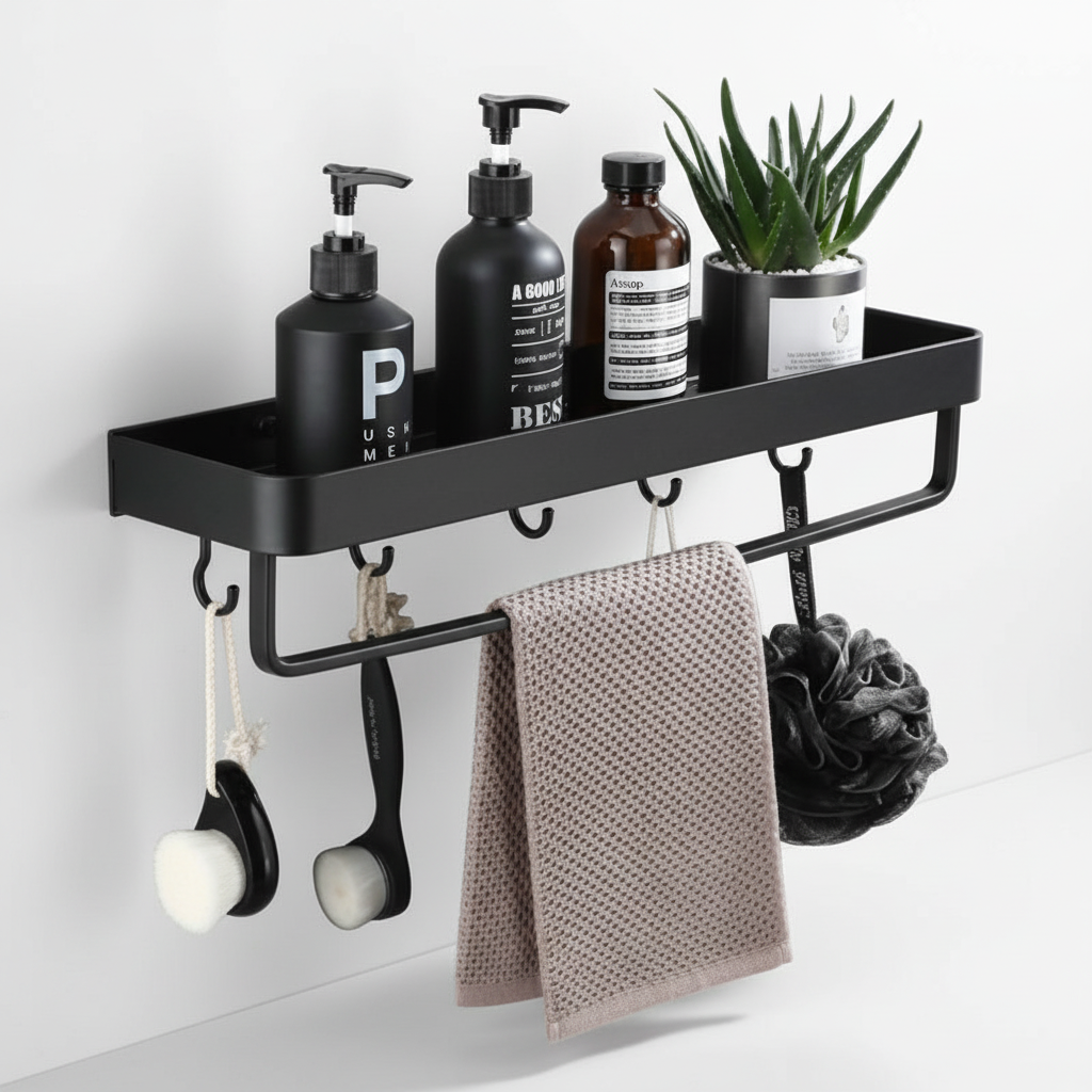 Lacquered stainless steel bathroom shelf - SpaceGleam