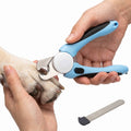 Pet Nail Clippers for Dogs & Cats – Stainless Steel Blades with Safety Guard, Non-Slip Handle & Built-In Nail File