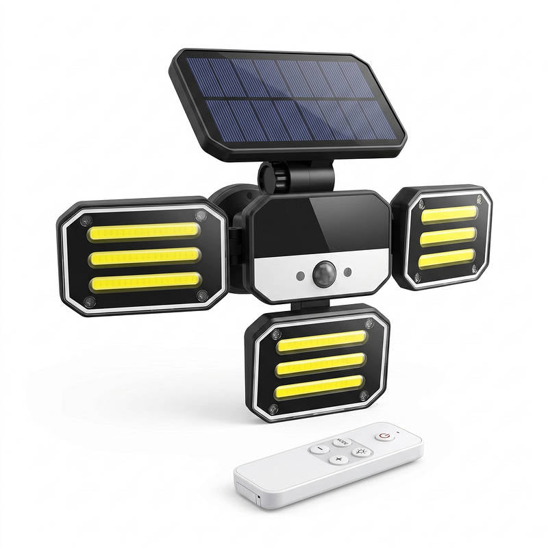Motion Sensor Floodlight Outdoor LED, Remote Control Waterproof Security Light for Home