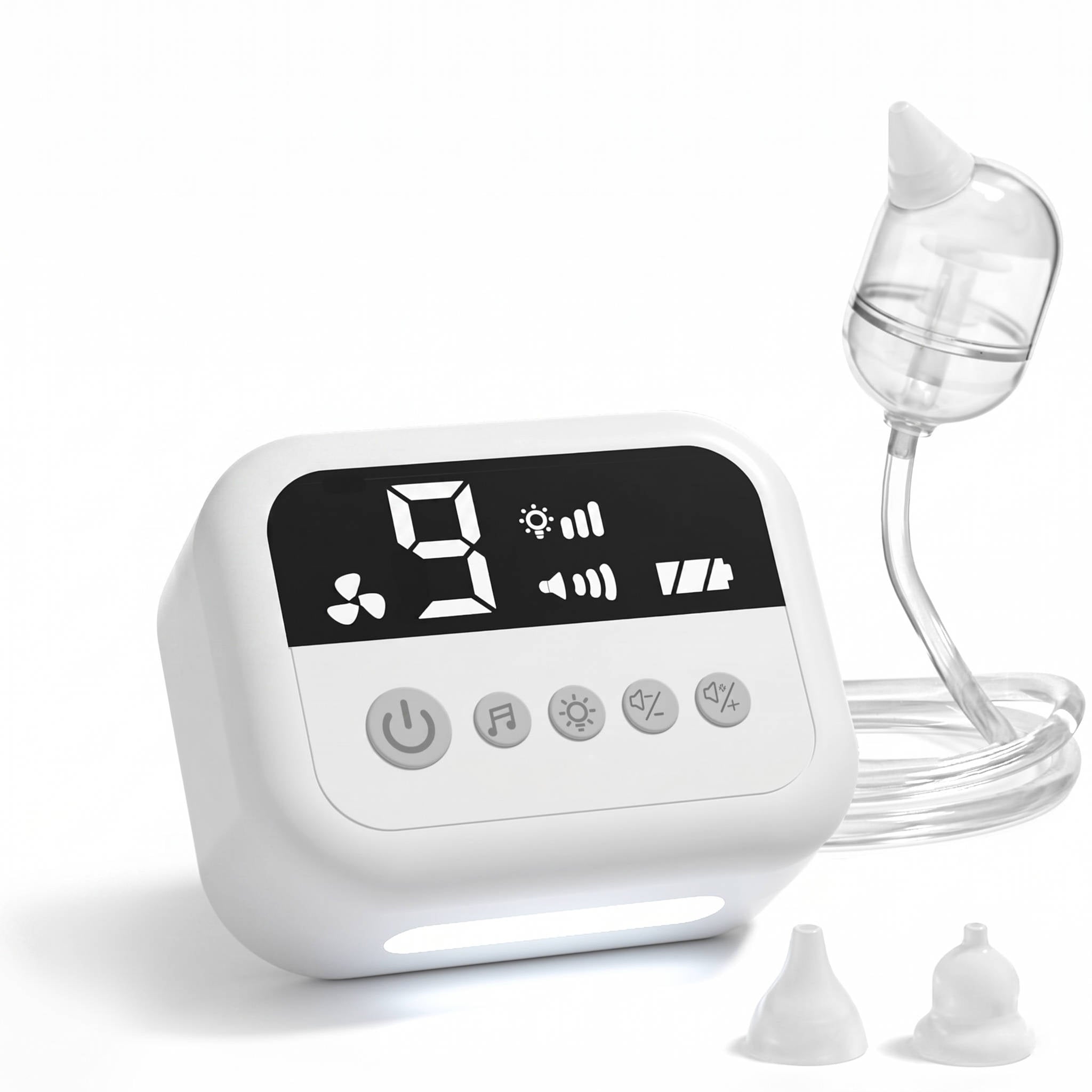 Electric Baby Nasal Aspirator Hospital Grade, Nose Sucker with 9 Suction Levels Night Light Silicone Tips