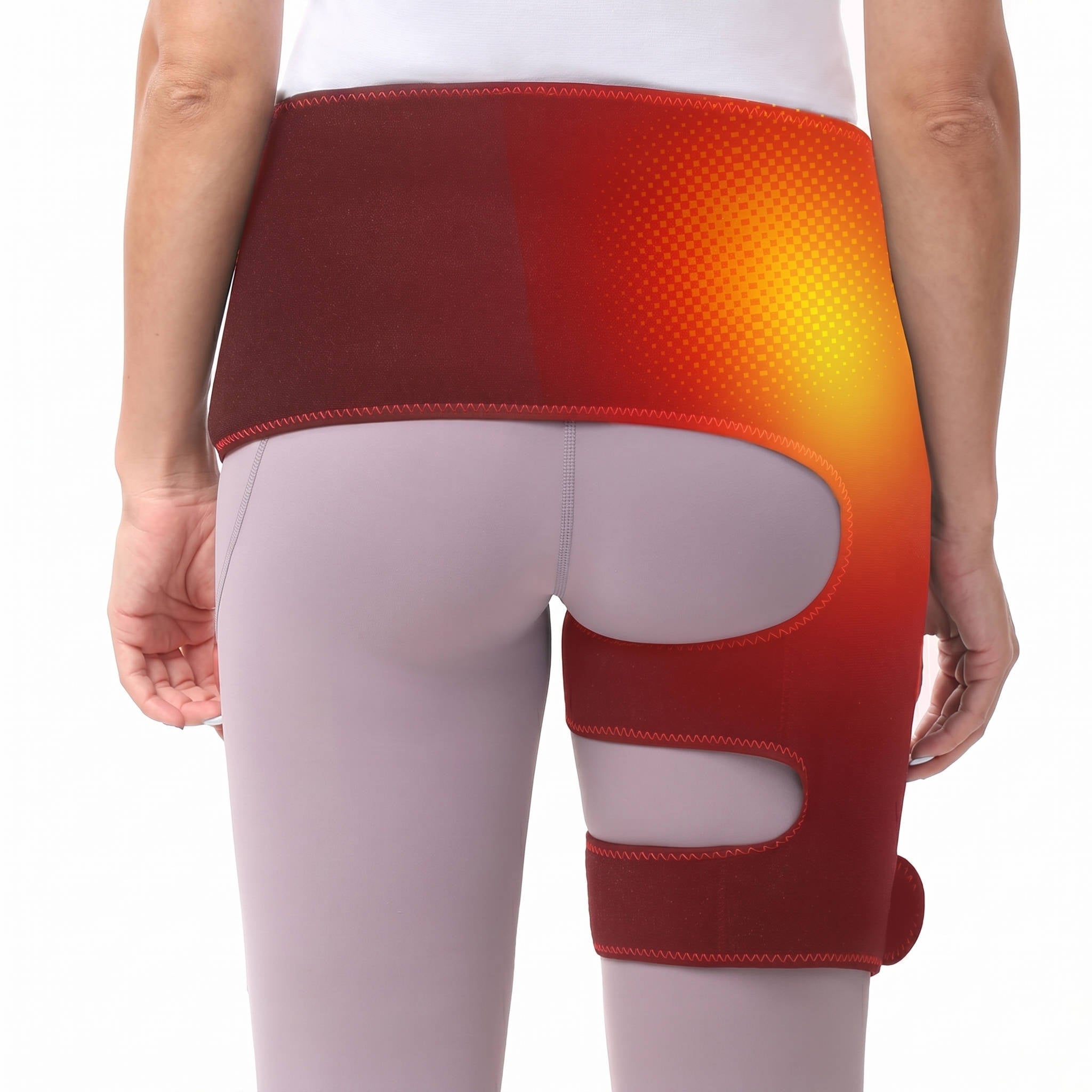 Electric Hip & Lower Back Heating Wrap with Graphene Elements – Adjustable Heat Settings, Vibration Modes, Auto Shutoff, 18.5 Inch Coverage