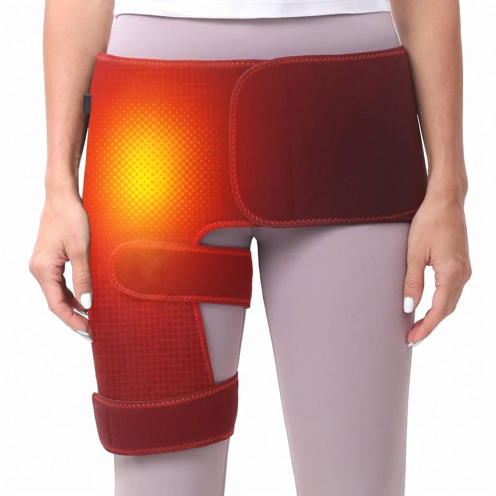 Electric Hip & Lower Back Heating Wrap with Graphene Elements – Adjustable Heat Settings, Vibration Modes, Auto Shutoff, 18.5 Inch Coverage