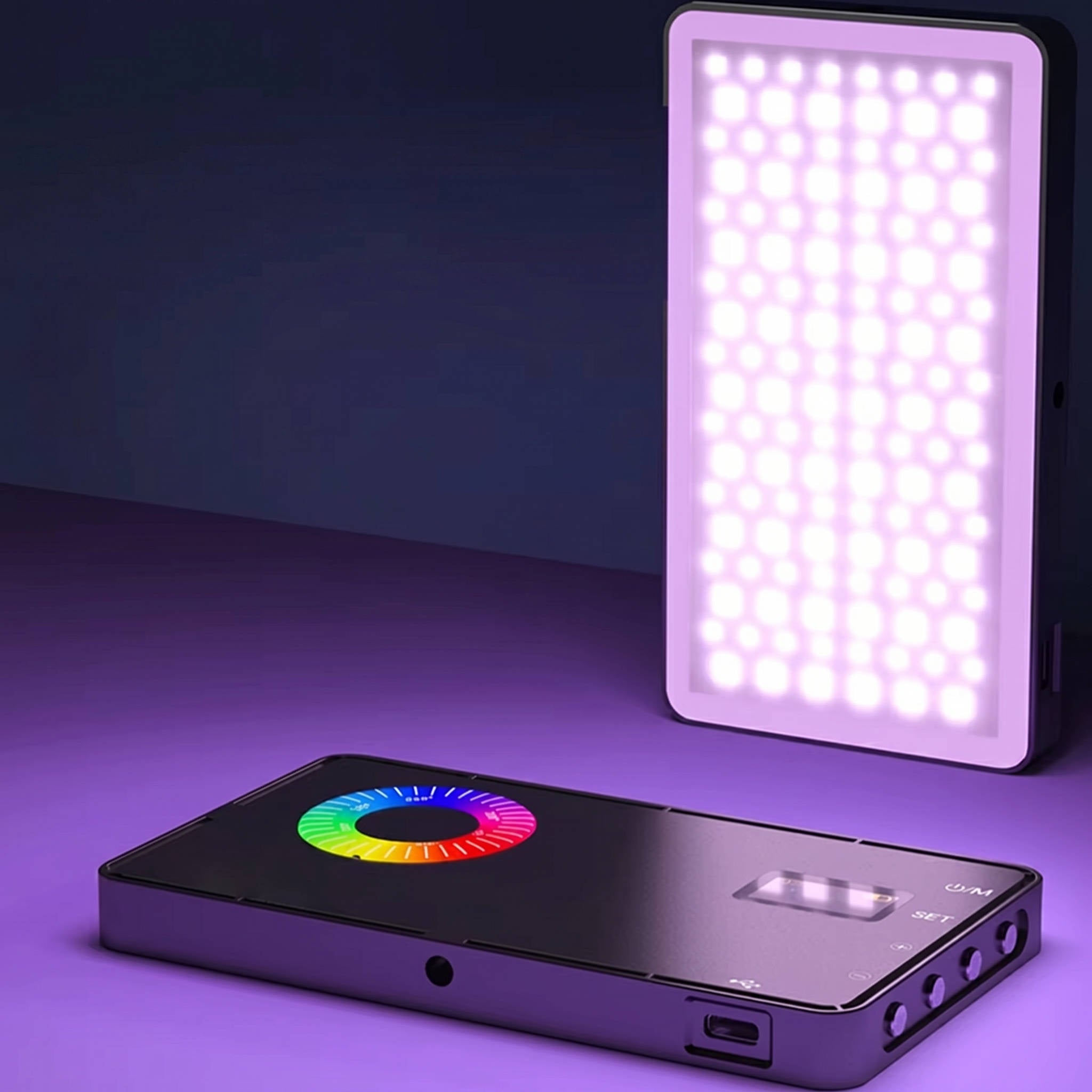 USB Rechargeable RGB Photography Light, Portable Camera Selfie Light for Live Streaming Vlogging with Color Changing Modes