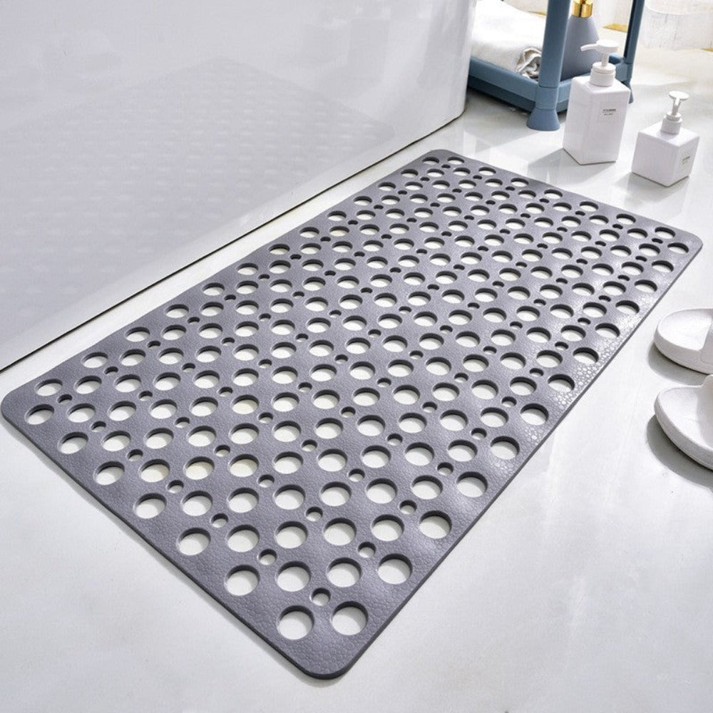 Shower Mat with Suction Cups, Non-Slip Surface, Drainage Holes, 16x28 Inch Bathroom Mat