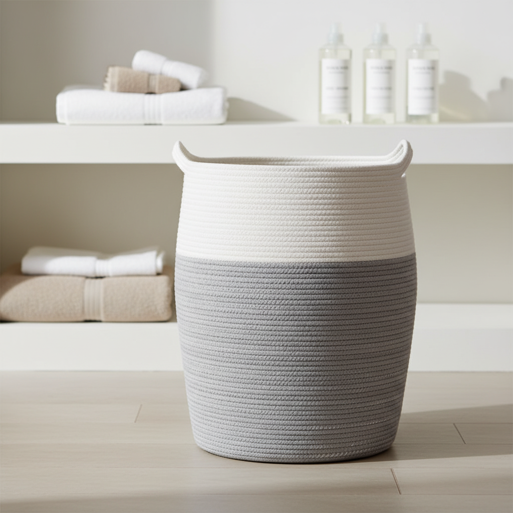 Large Woven Laundry Basket - WeaveNest