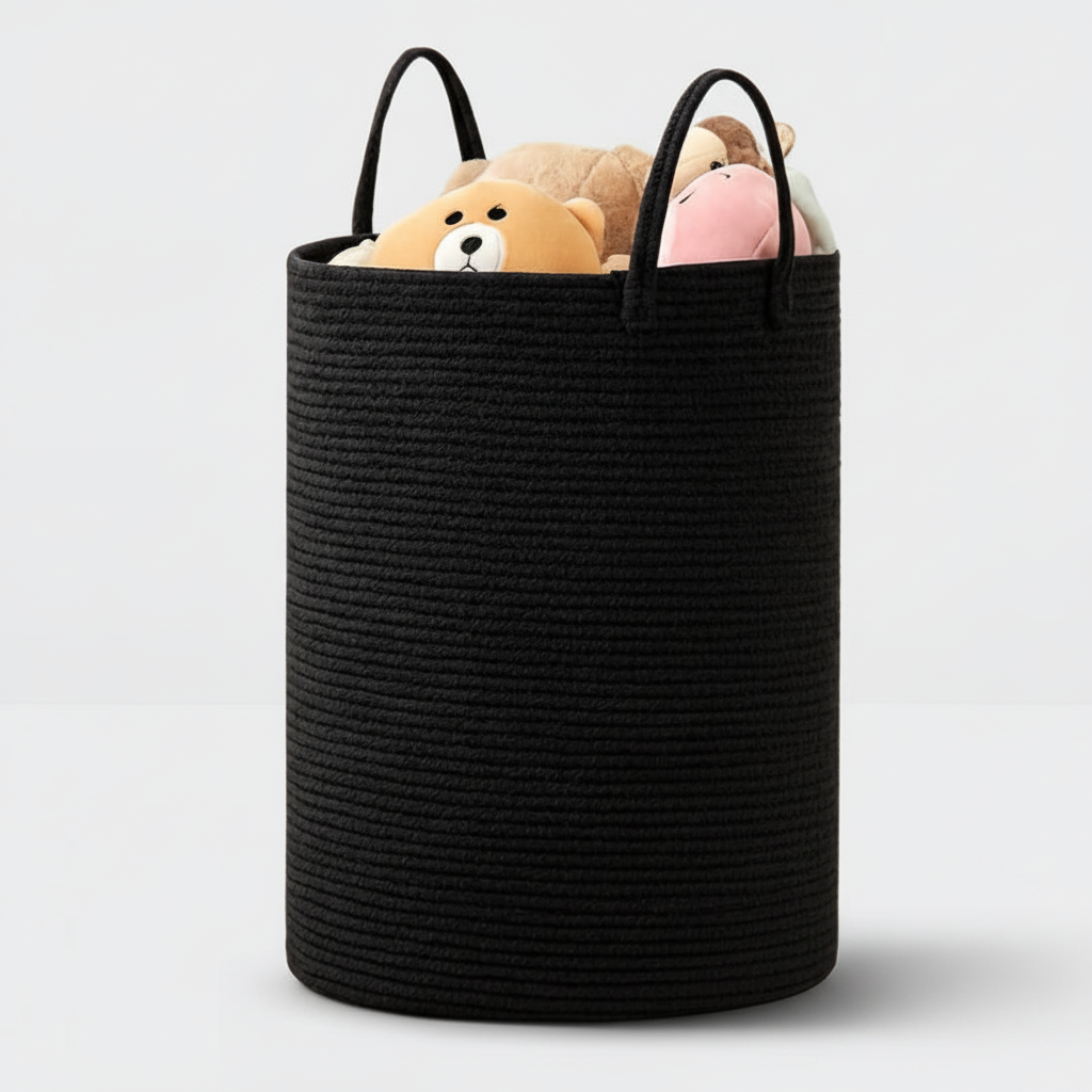 Large volume cotton rope basket - LaundriGo