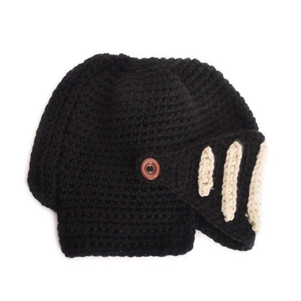 Handgefertigte Strick-Ritterhelm-Mütze | Brehn