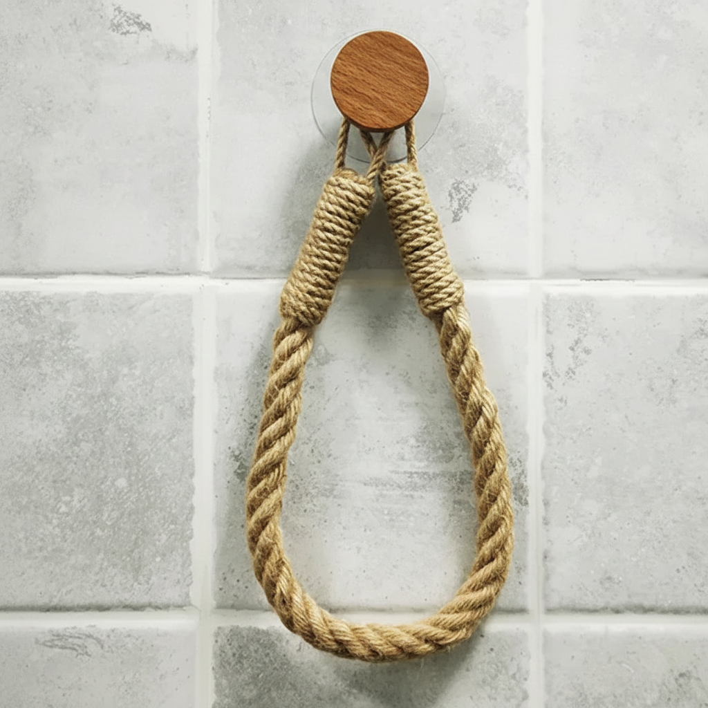 Hanging Paper Holder Made of Hemp Rope - HempLoop