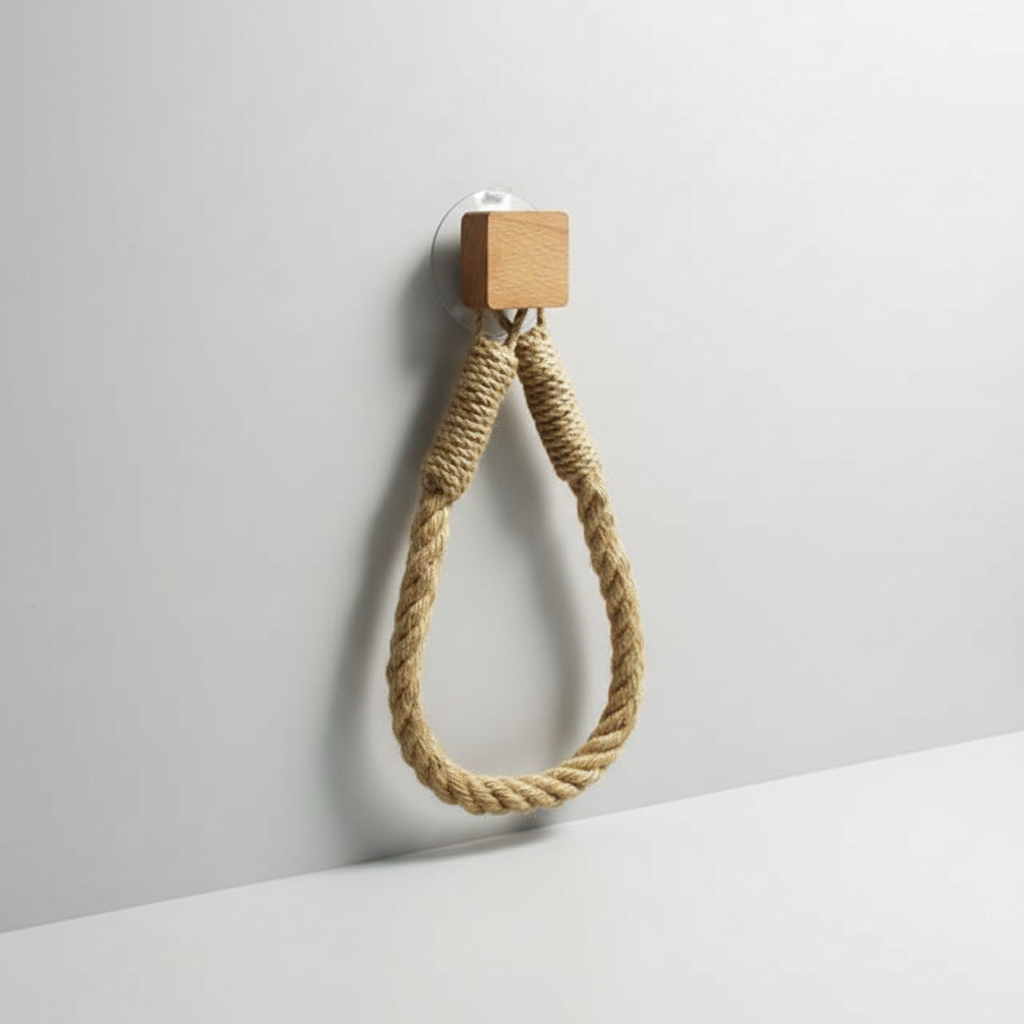 Hanging Paper Holder Made of Hemp Rope - HempLoop