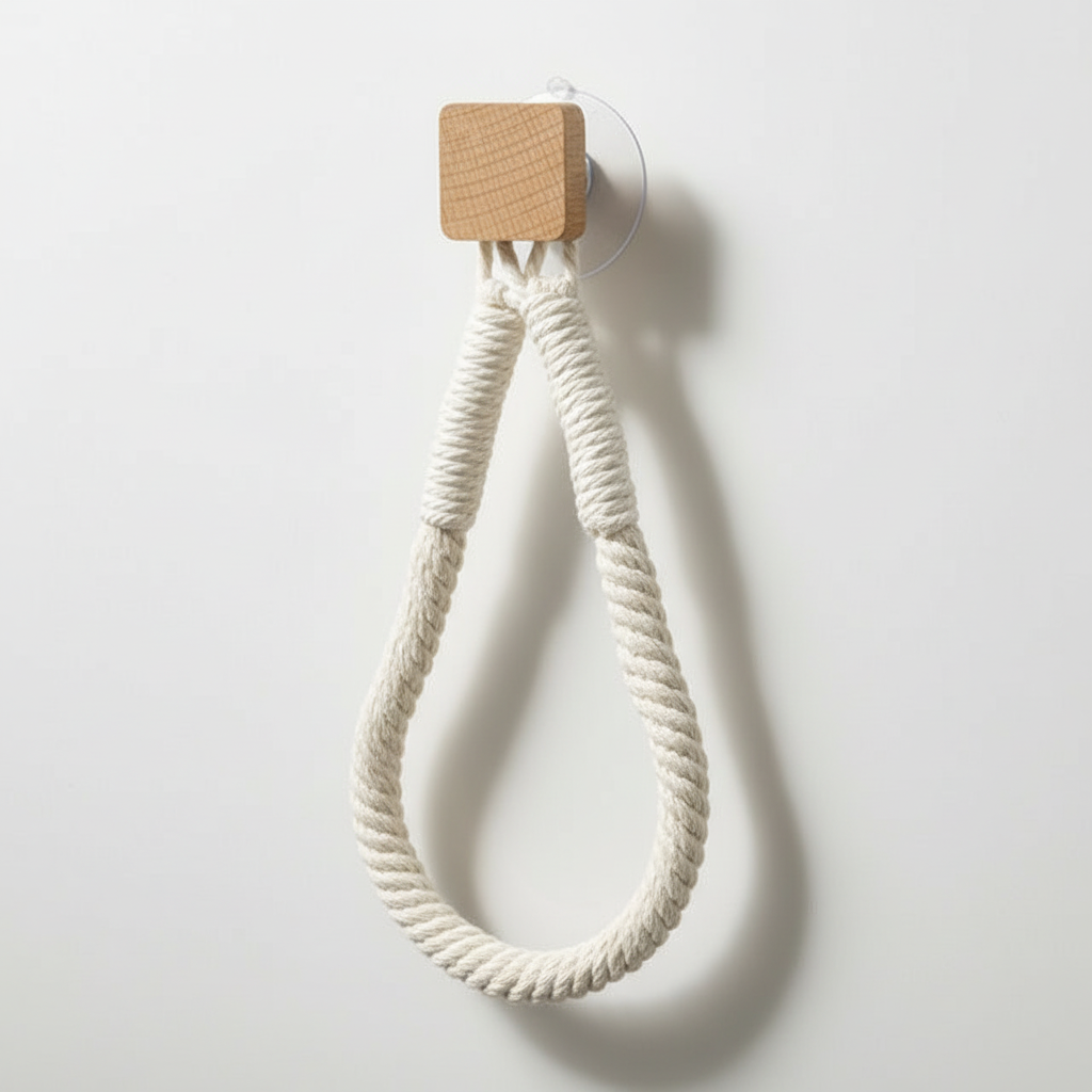 Hanging Paper Holder Made of Hemp Rope - HempLoop