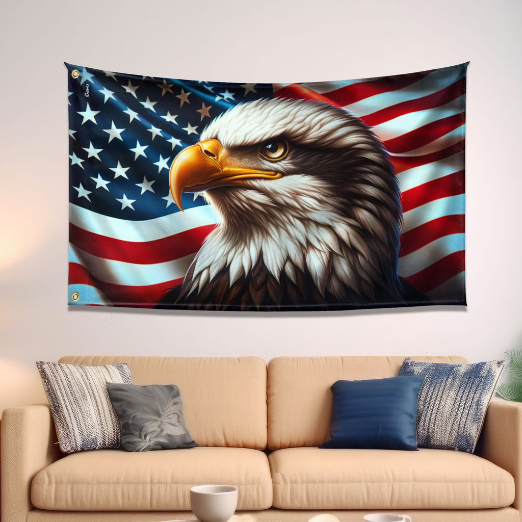 Flagwix American Flag, America Patriotic Eagle American Grommet Flag 3-Day Shipping