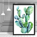 Cactus Blue Green Watercolor Print | Bowlift