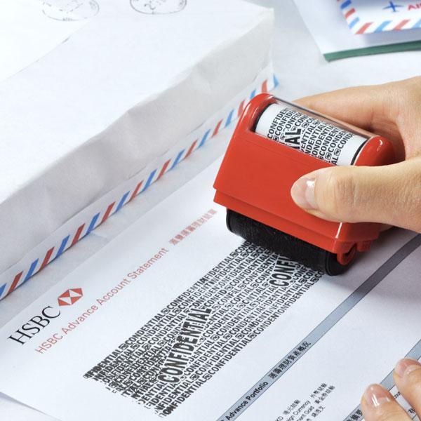 Identitätsschutz Datenschutz Roller Stempel | Brehn