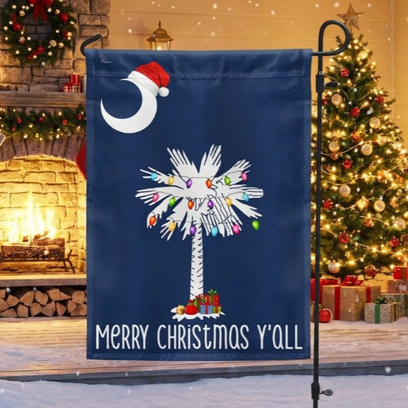 South Carolina Christmas Flag Merry Christmas Y'all