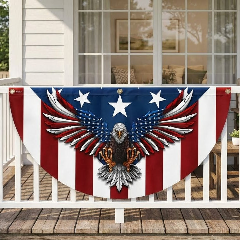 Flagwix American Flag - Veterans Day Flag, Eagle with the American Flag - Patriotic Bunting 3-Day Shipping