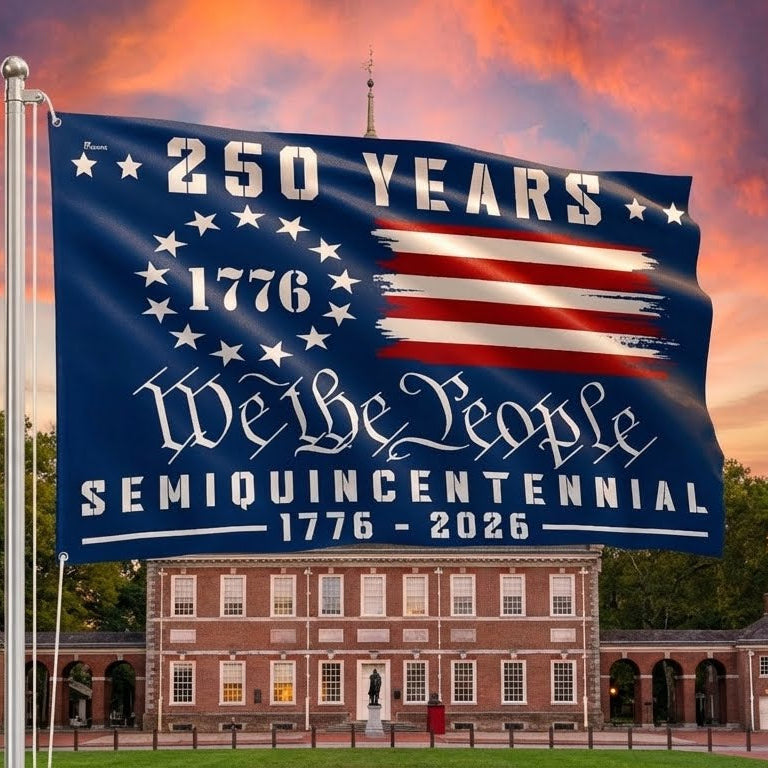 We The People 250 Canvas American Grommet Flag for 250th Anniversary