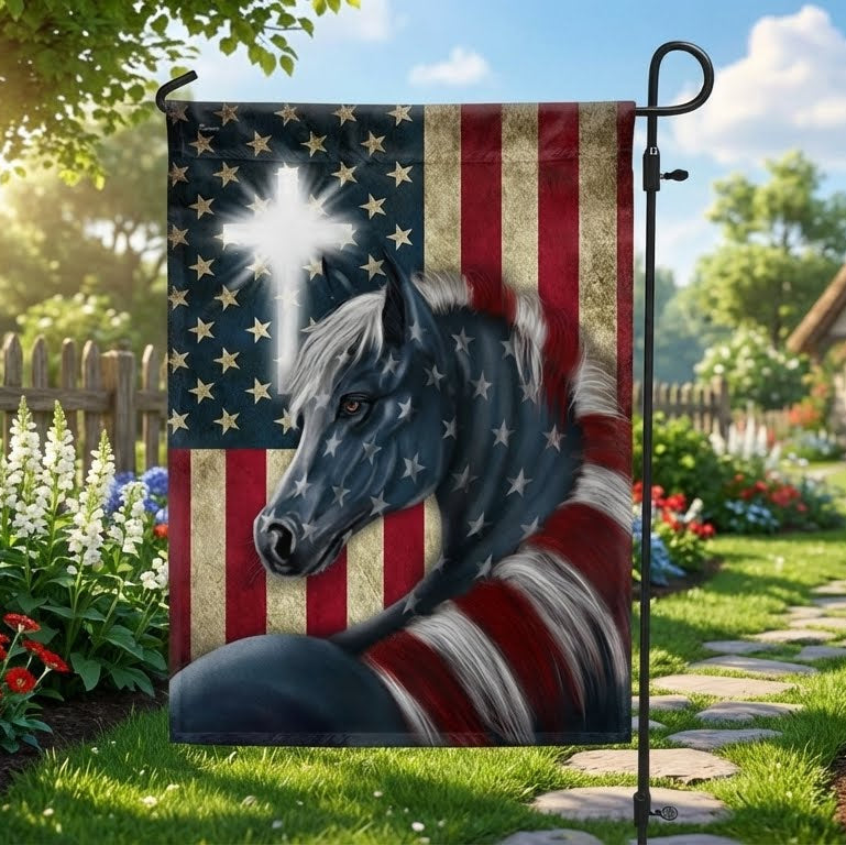 Patriot Horse American Flag