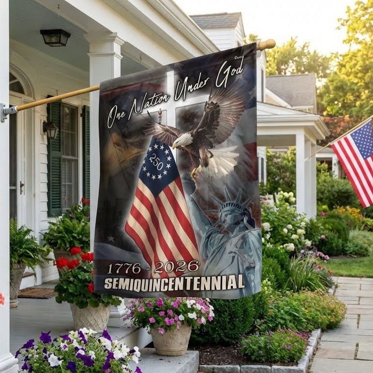 One Nation Under God Flag for Semiquincentennial 1776 2026 Celebration