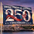 250 Years Patriotic Grommet Flag for the United States 1776 2026