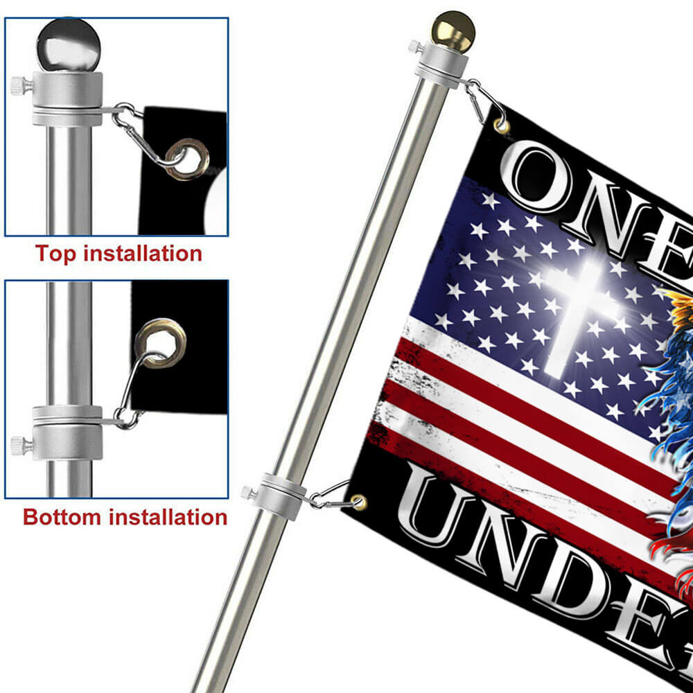 One Nation Under God American Eagle Grommet Flag THB3602GFv2 3-Day Shipping