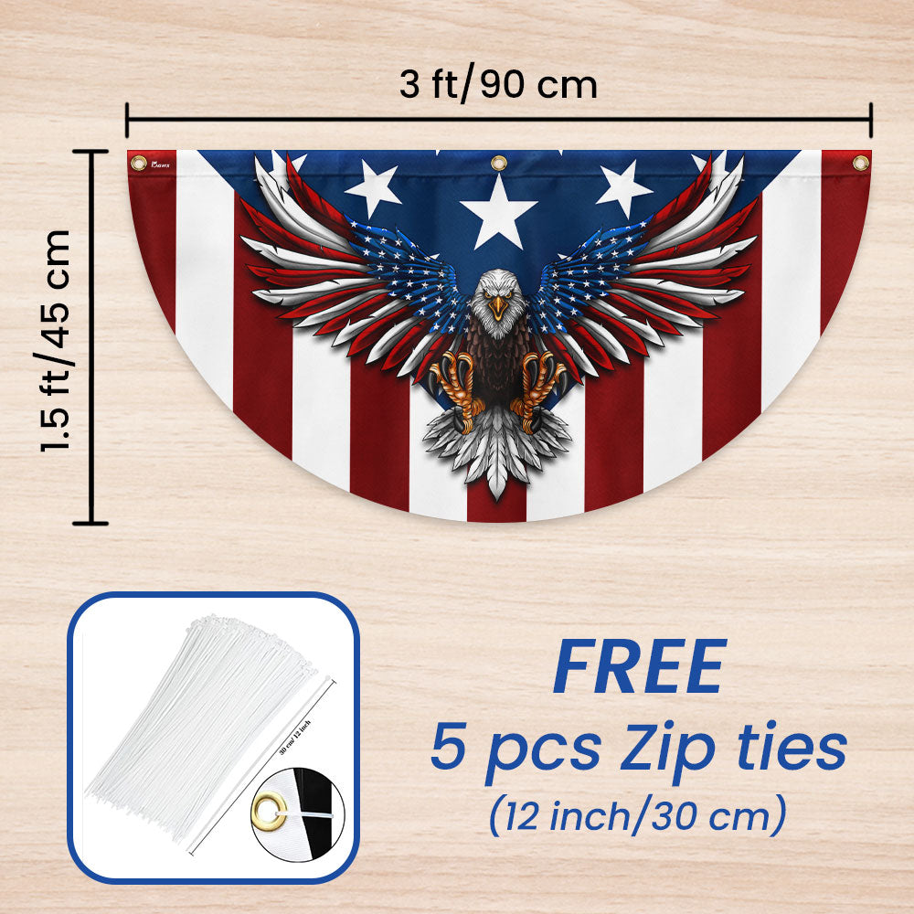 Flagwix American Flag - Veterans Day Flag, Eagle with the American Flag - Patriotic Bunting 3-Day Shipping