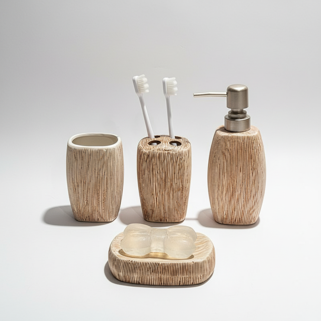 Ceramic Bathroom Set - Bathwoodly