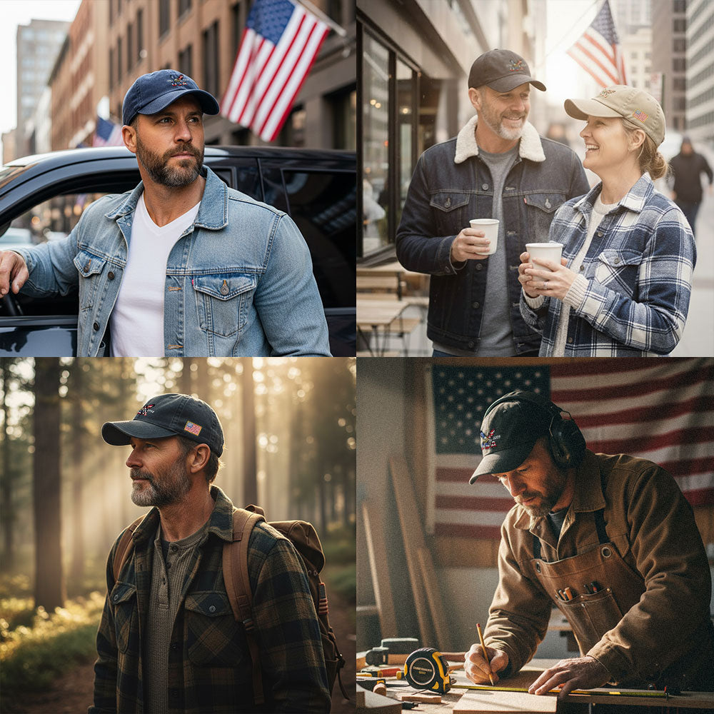 250th Anniversary USA Washed Cap | Patriot Embroidered American Flag