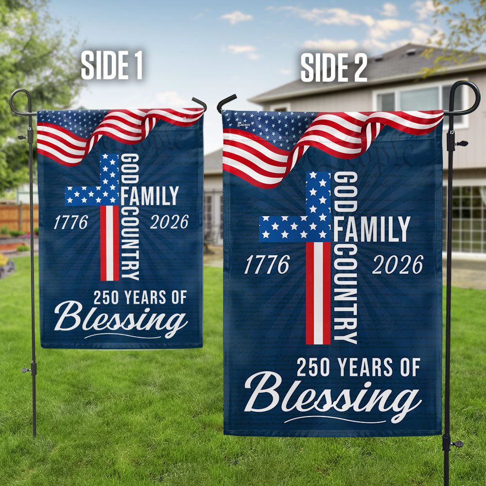 250 Years of Blessing God 1776 2026 Patriotic Flag 3-Day Shipping