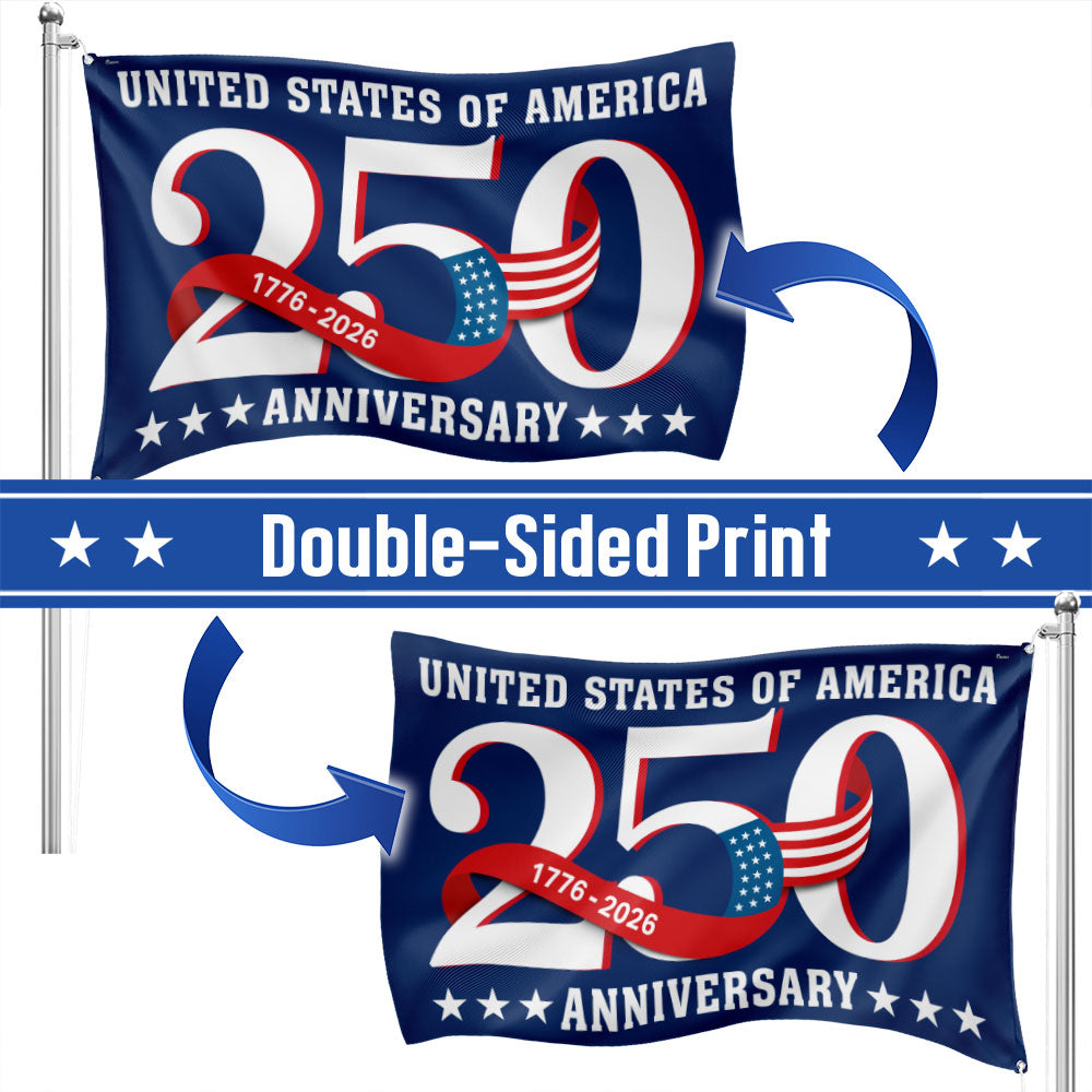 250 Years Patriotic Grommet Flag for the United States 1776 2026