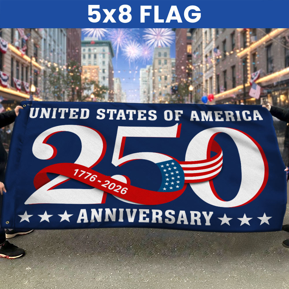250 Years Patriotic Grommet Flag for the United States 1776 2026